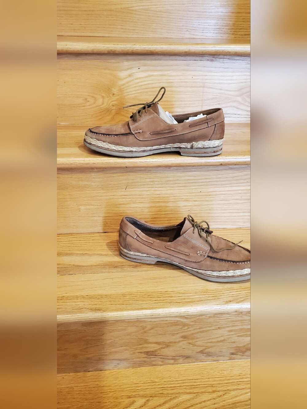 Bally Men's Tan Leather Boat Shoes